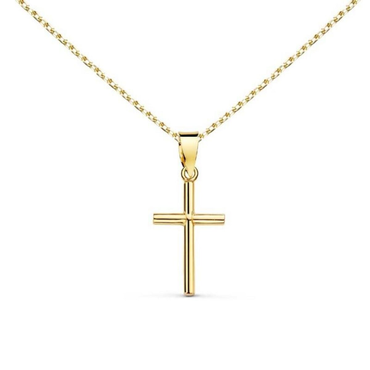 L'ATELIER D'AZUR Collier - Médaille Croix Or 18 Carats 750/000 Jaune - Chaine Dorée