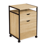 Voir la diapositive 3 : ID MARKET Caisson de bureau support imprimante DETROIT 2 tiroirs design industriel