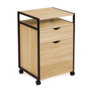 Voir la diapositive 3 : ID MARKET Caisson de bureau support imprimante DETROIT 2 tiroirs design industriel