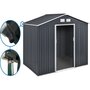 Voir la diapositive 1 : Habitat et Jardin Abri de jardin métal -  Vegas  - 8,83 m² avec gouttière - Gris