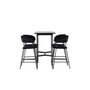 Voir la diapositive 4 : Paris Prix Ensemble Table de Bar & 4 Chaises  Rax & Lui  120cm Noir