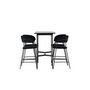 Voir la diapositive 4 : Paris Prix Ensemble Table de Bar & 4 Chaises  Rax & Lui  120cm Noir