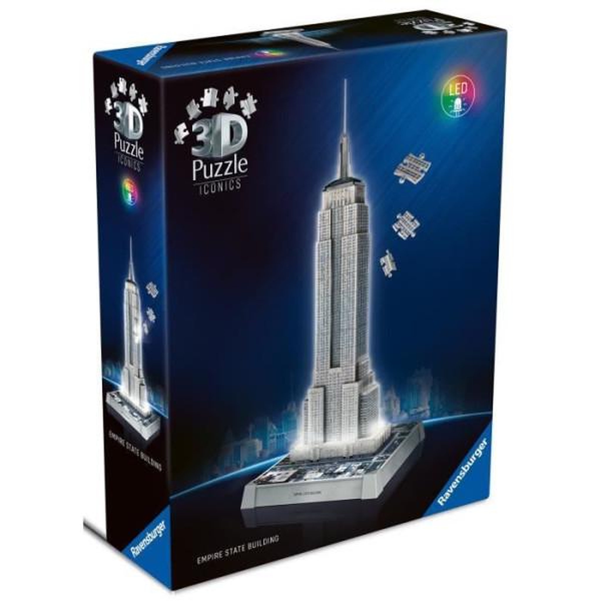 Voir la diapositive 2 : RAVENSBURGER Puzzle 3d iconics - empire state building illuminé