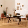 Voir la diapositive 2 : ATMOSPHERA Table à manger en verre pour 6 personnes JOREL