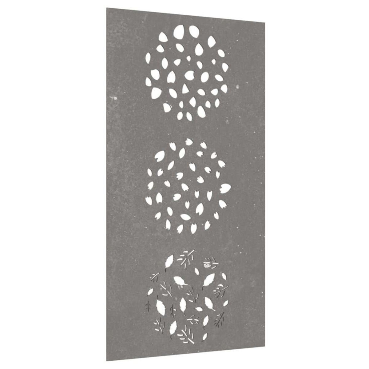VIDAXL Decoration murale jardin 105x55 cm acier corten design feuille