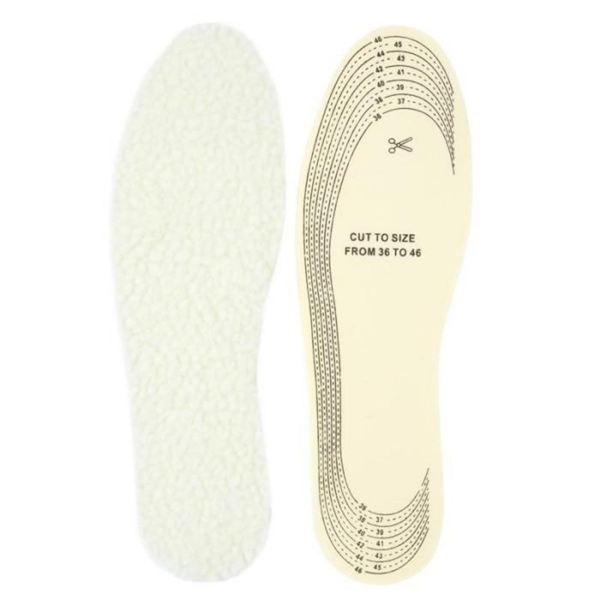 Paris Prix Semelles à Découper  Hiver  Taille 36/46 Blanc