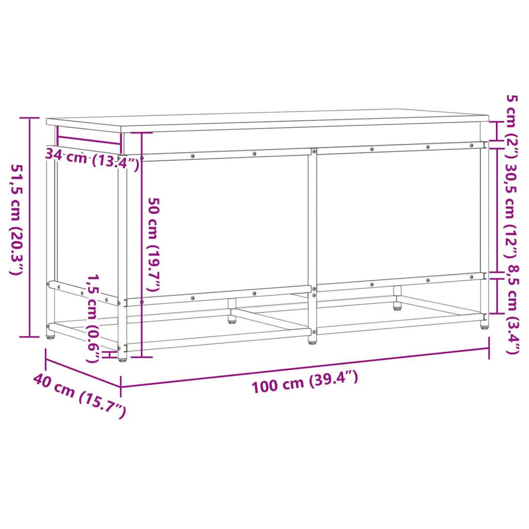 Voir la diapositive 6 : VIDAXL Boîte de rangement avec couvercle chene marron bois ingenierie