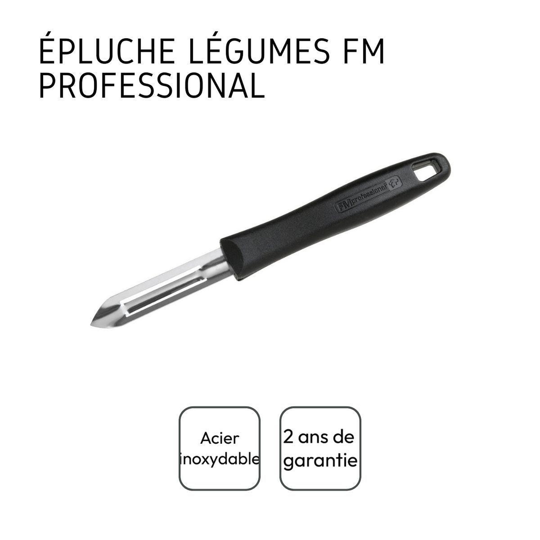 Voir la diapositive 4 : FM PROFESSIONAL Lot de 2 couteaux éplucheurs économes 18,5 cm fm professional
