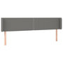 Voir la diapositive 3 : VIDAXL Tete de lit a LED Gris fonce 163x16x78/88 cm Tissu
