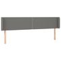 Voir la diapositive 3 : VIDAXL Tete de lit a LED Gris fonce 163x16x78/88 cm Tissu