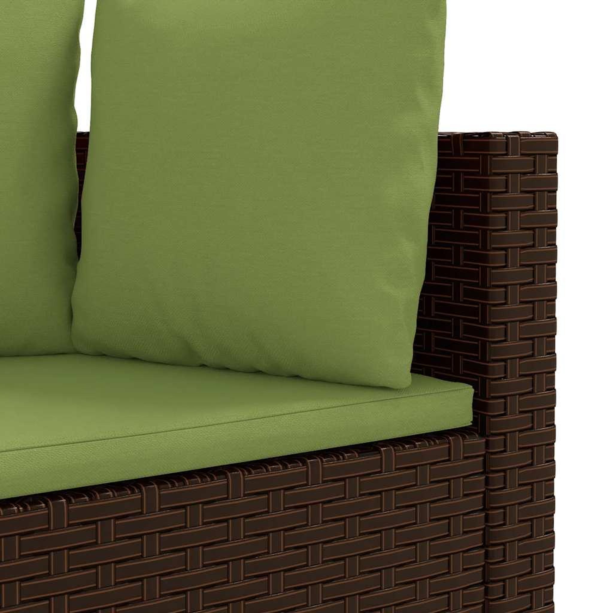 Voir la diapositive 5 : VIDAXL Salon de jardin avec coussins 3 pcs marron resine tressee