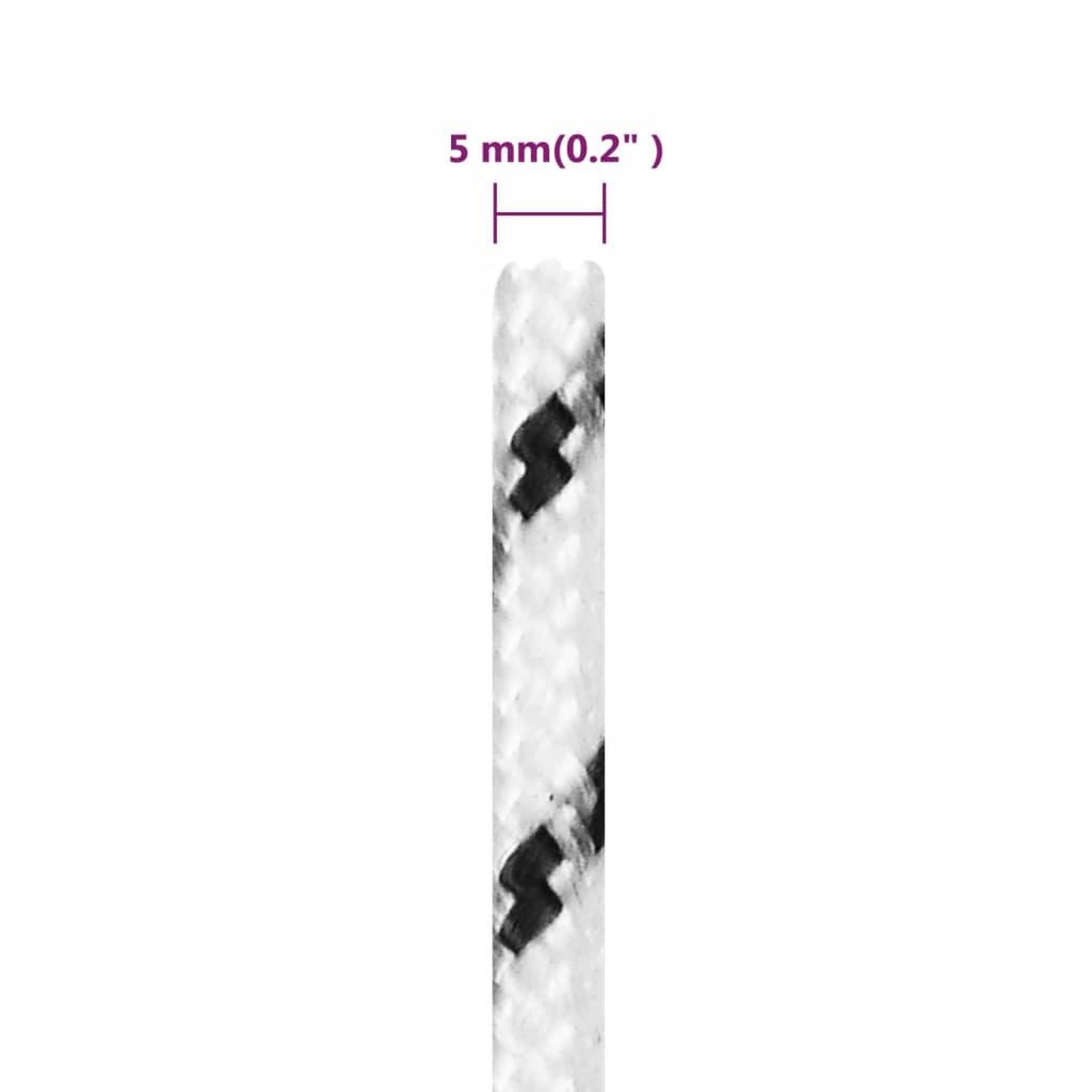 Voir la diapositive 5 : VIDAXL Corde de bateau tresse Blanc 5 mmx100 m Polyester