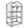 Voir la diapositive 3 : OUTSUNNY Serre de jardin balcon 3 niveaux métal thermolaqué vert PE transparent