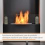 Voir la diapositive 4 : HOMCOM Cheminée bioéthanol design contemporain - étagère, pare-feu verre trempé 6 mm - brûleur 0,9 L - contrôle de flamme et manche inclus - acier noir blanc