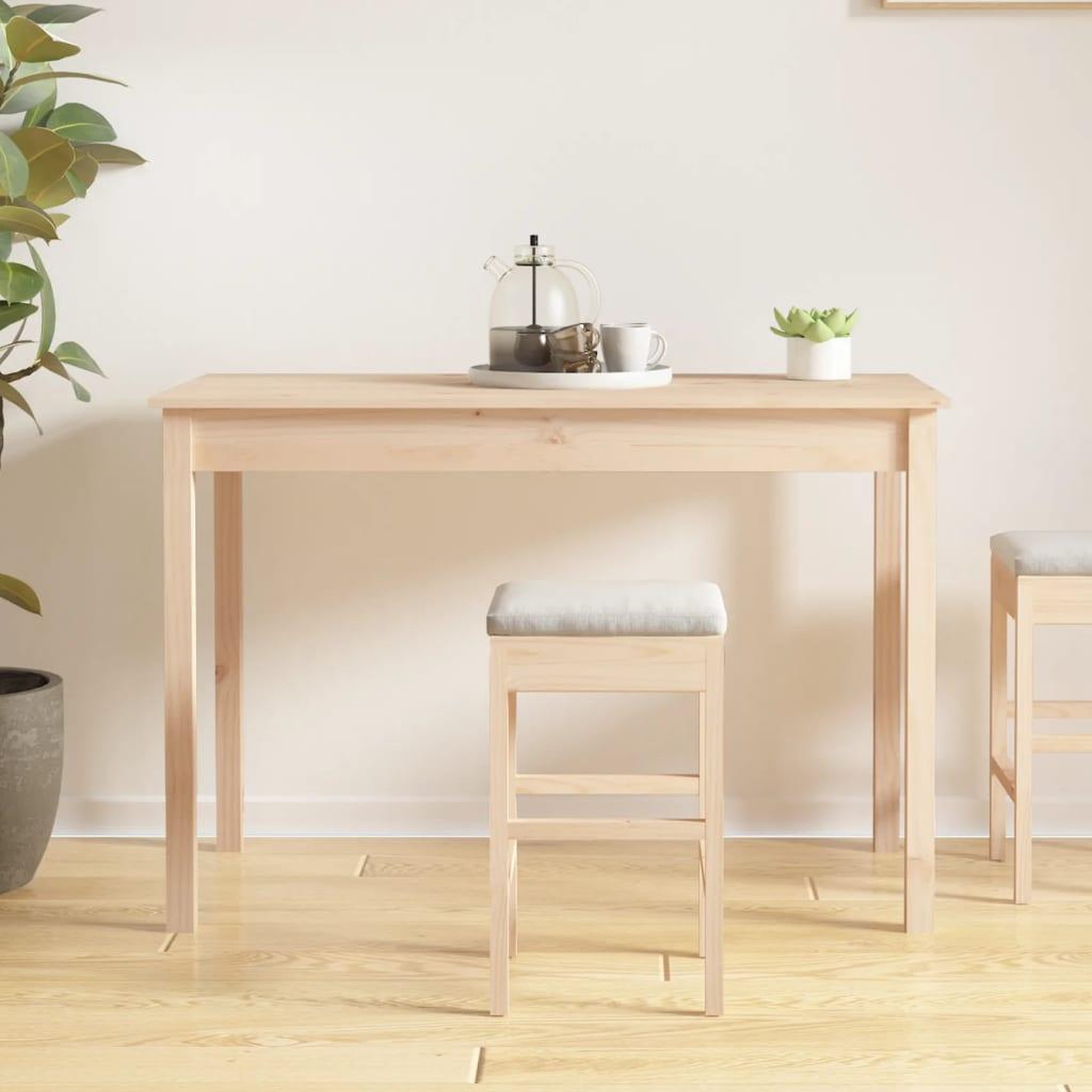 Voir la diapositive 5 : VIDAXL Table a manger 110x55x75 cm Bois massif de pin
