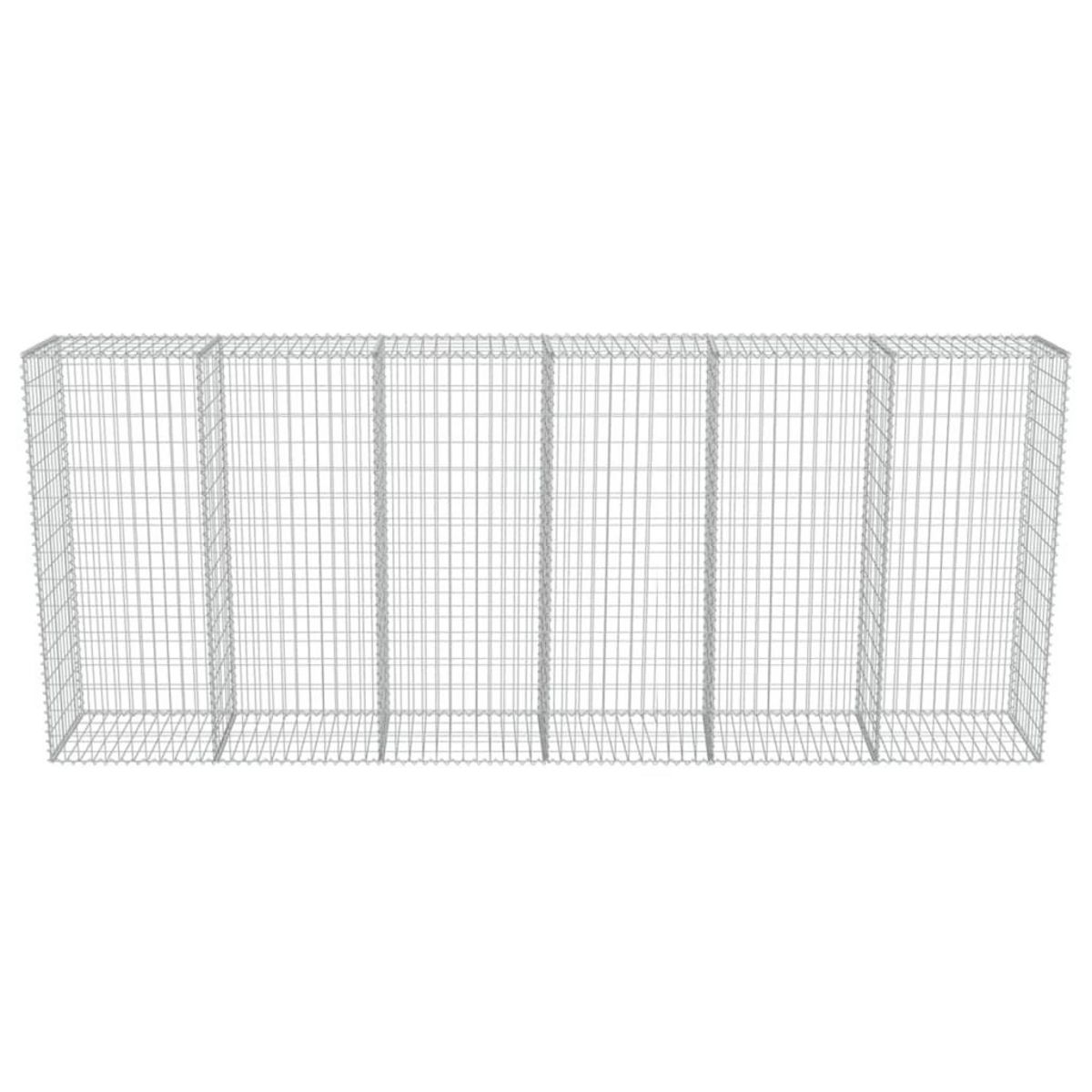 VIDAXL Mur en gabion avec couvercles Acier galvanise 300 x 50 x 150 cm