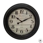 ATMOSPHERA Horloge Murale Déco en Verre  Moulure  29cm Noir
