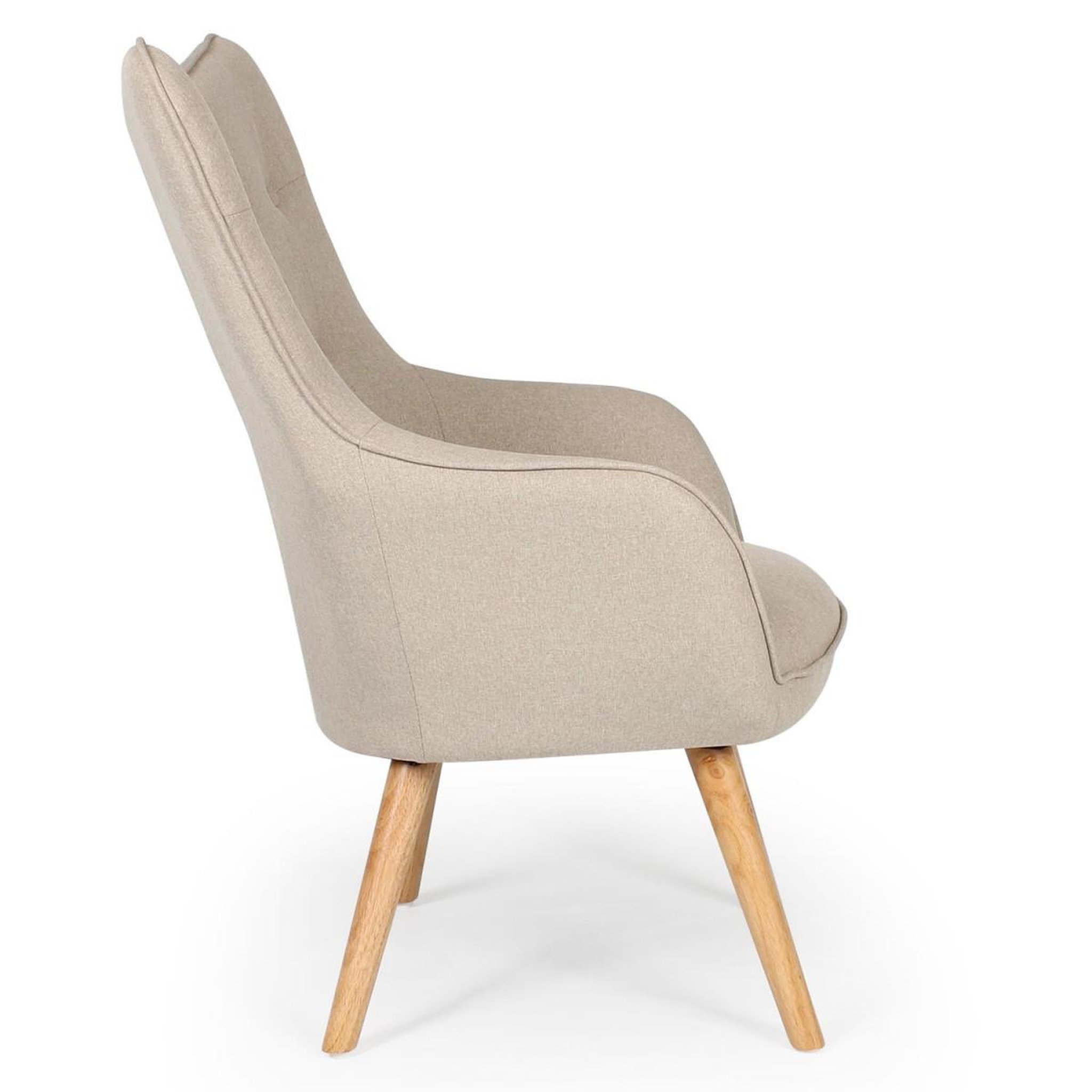 Voir la diapositive 3 : Paris Prix Fauteuil scandinave  aimee  67cm beige