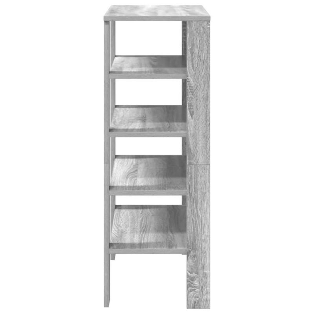 VIDAXL Étagère à chaussures sonoma gris 61x32x87,5 cm bois ingénierie