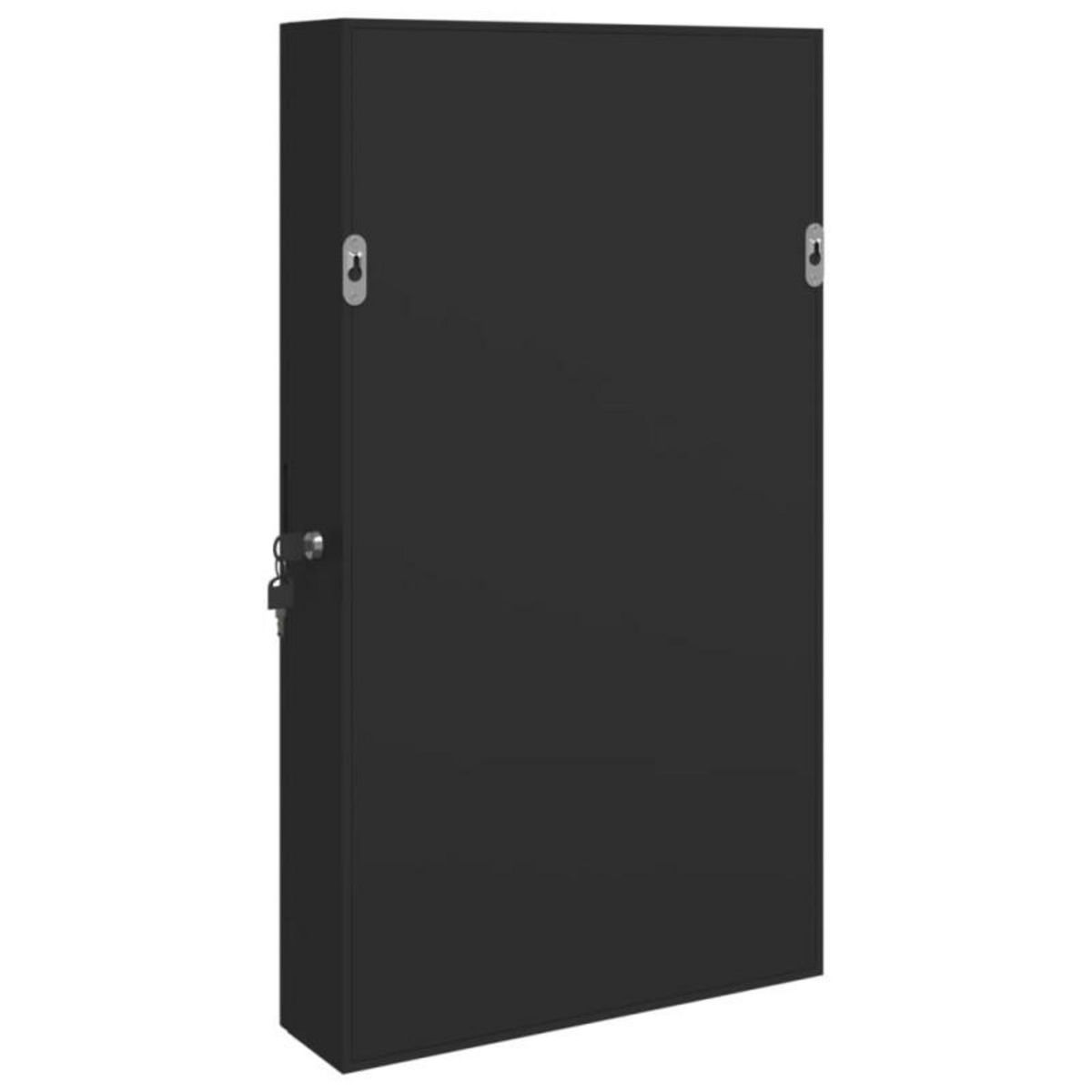 VIDAXL Armoire à bijoux avec miroir et éclairage LED mural noir