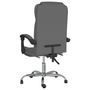 Voir la diapositive 5 : VIDAXL Fauteuil inclinable de bureau Gris fonce Tissu