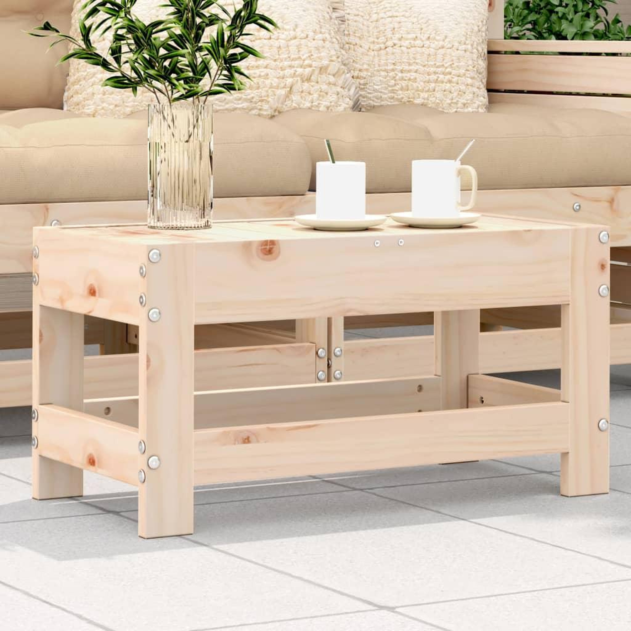 VIDAXL Repose-pied de jardin 62x30x32 cm bois de pin massif