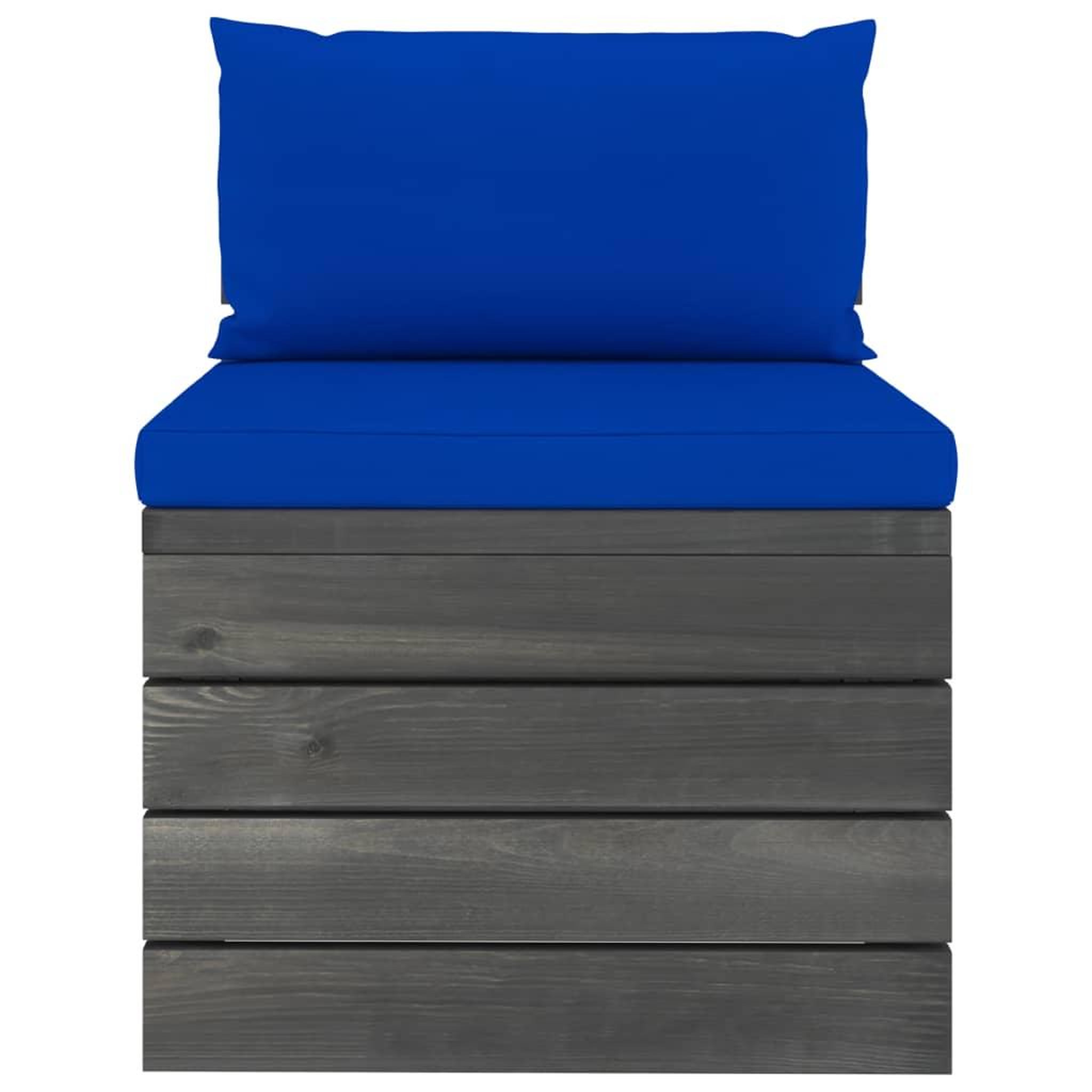 Voir la diapositive 4 : VIDAXL Salon palette de jardin 2 pcs avec coussins Bois de pin massif