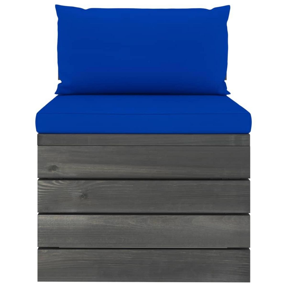 VIDAXL Salon palette de jardin 2 pcs avec coussins Bois de pin massif