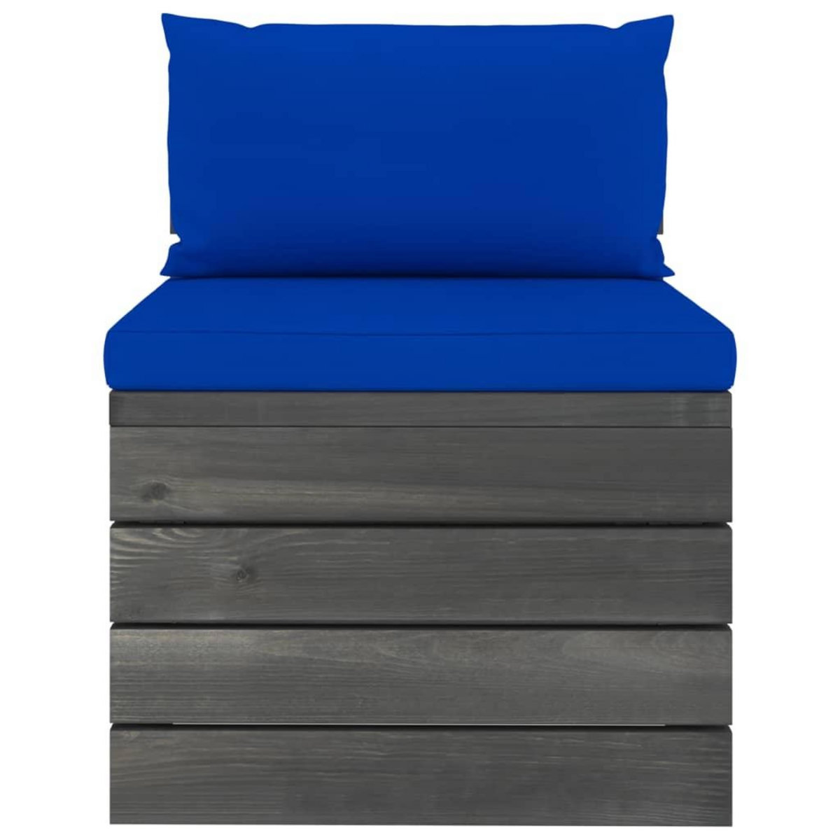 VIDAXL Salon palette de jardin 2 pcs avec coussins Bois de pin massif