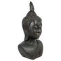 Voir la diapositive 2 : ATMOSPHERA Statue Bouddha  Tête Souriante  113cm Noir