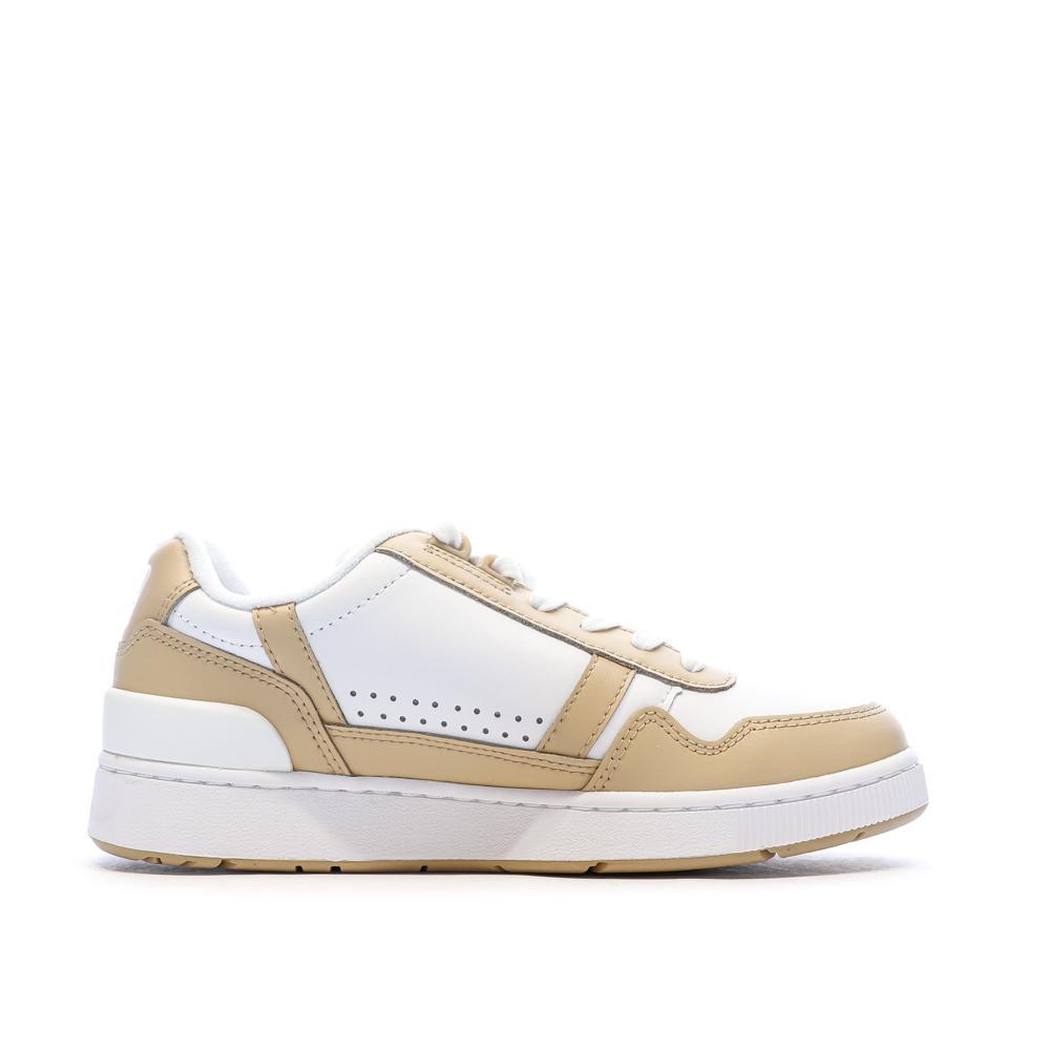 Voir la diapositive 2 : Lacoste Baskets Blanche/Beige Homme Lacoste T-clip 124
