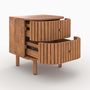 Voir la diapositive 6 : Rendez vous déco Table de chevet  en bois d'acacia 2 tiroirs-Paola