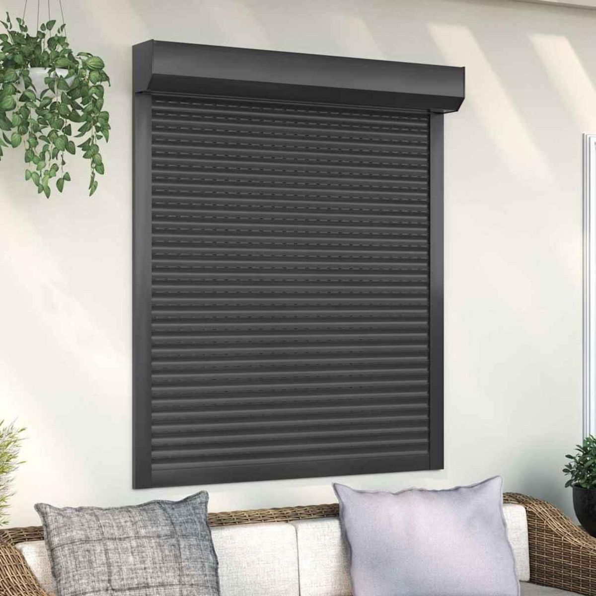 VIDAXL Volet roulant aluminium 110x130 cm anthracite