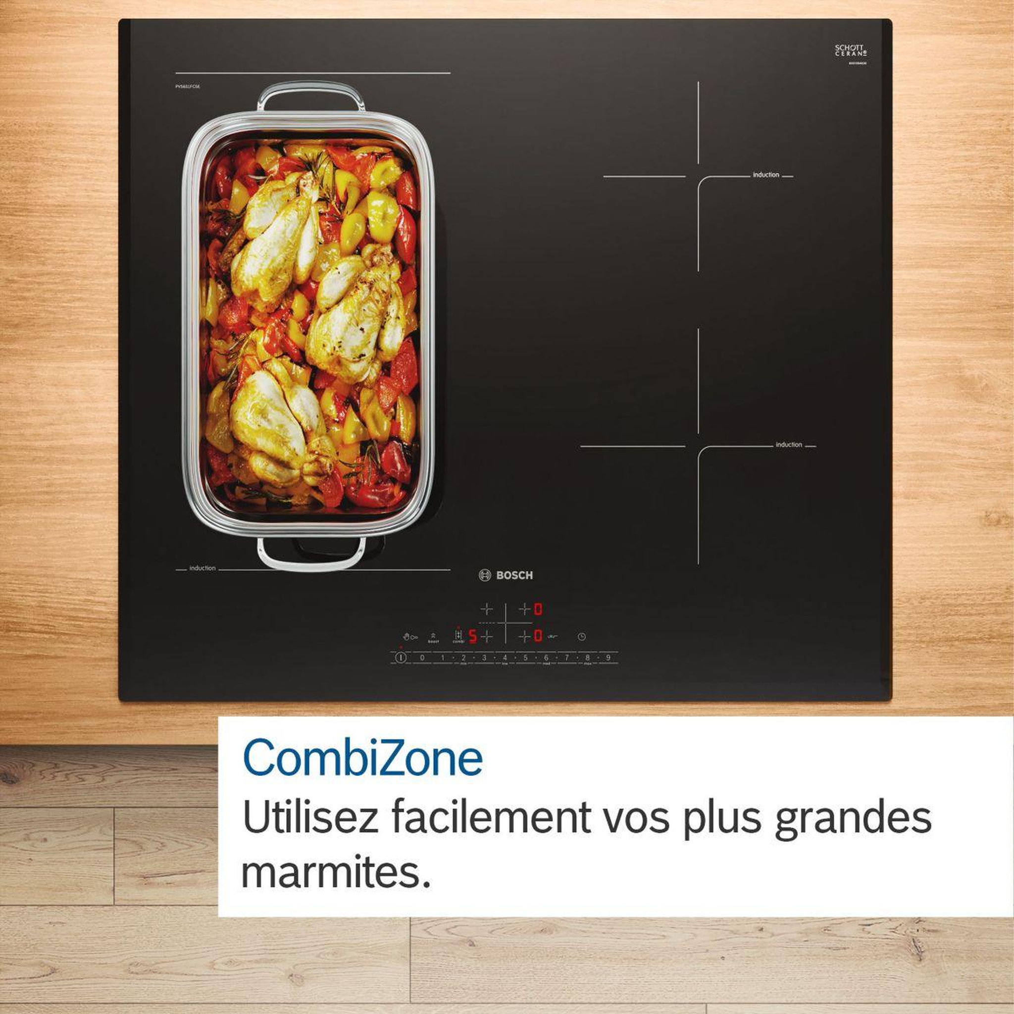 Voir la diapositive 5 : BOSCH Table induction PVS631HC1E Combizone
