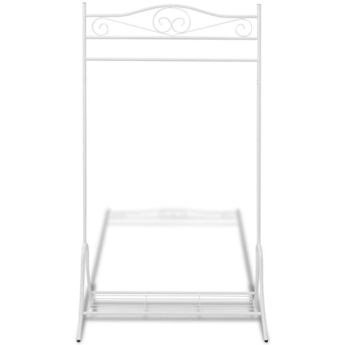 VIDAXL Portant à vêtements Blanc Acier