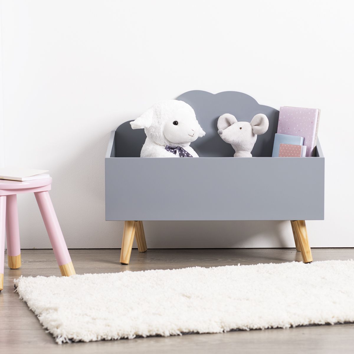 ATMOSPHERA Coffre de rangement enfant en bois CLOUDY