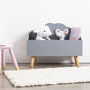 Voir la diapositive 2 : ATMOSPHERA Coffre de rangement enfant en bois CLOUDY