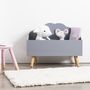 Voir la diapositive 2 : ATMOSPHERA Coffre de rangement enfant en bois CLOUDY