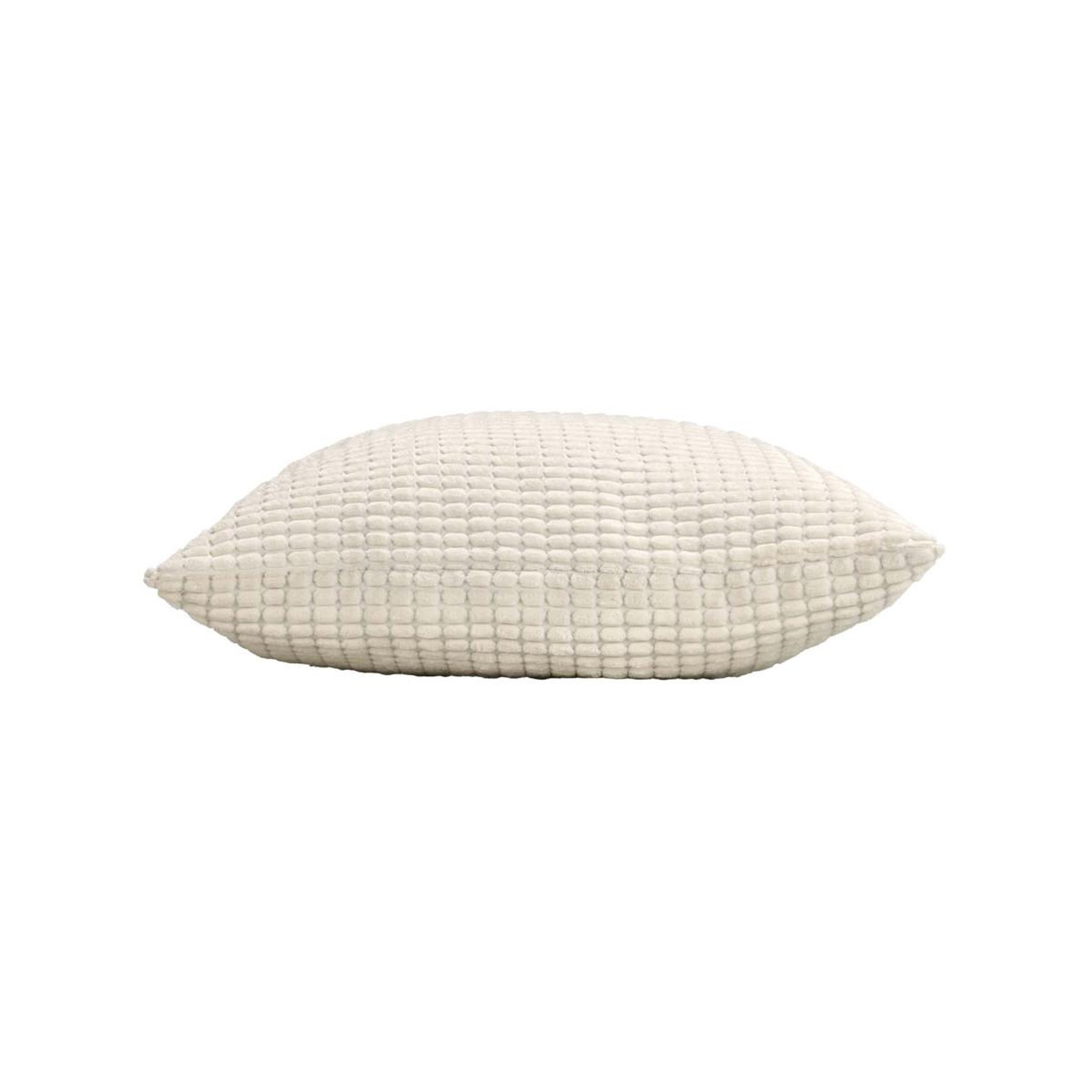 Voir la diapositive 2 : Douceur d'Intérieur Coussin déco en velours relief  swing  45x45cm naturel