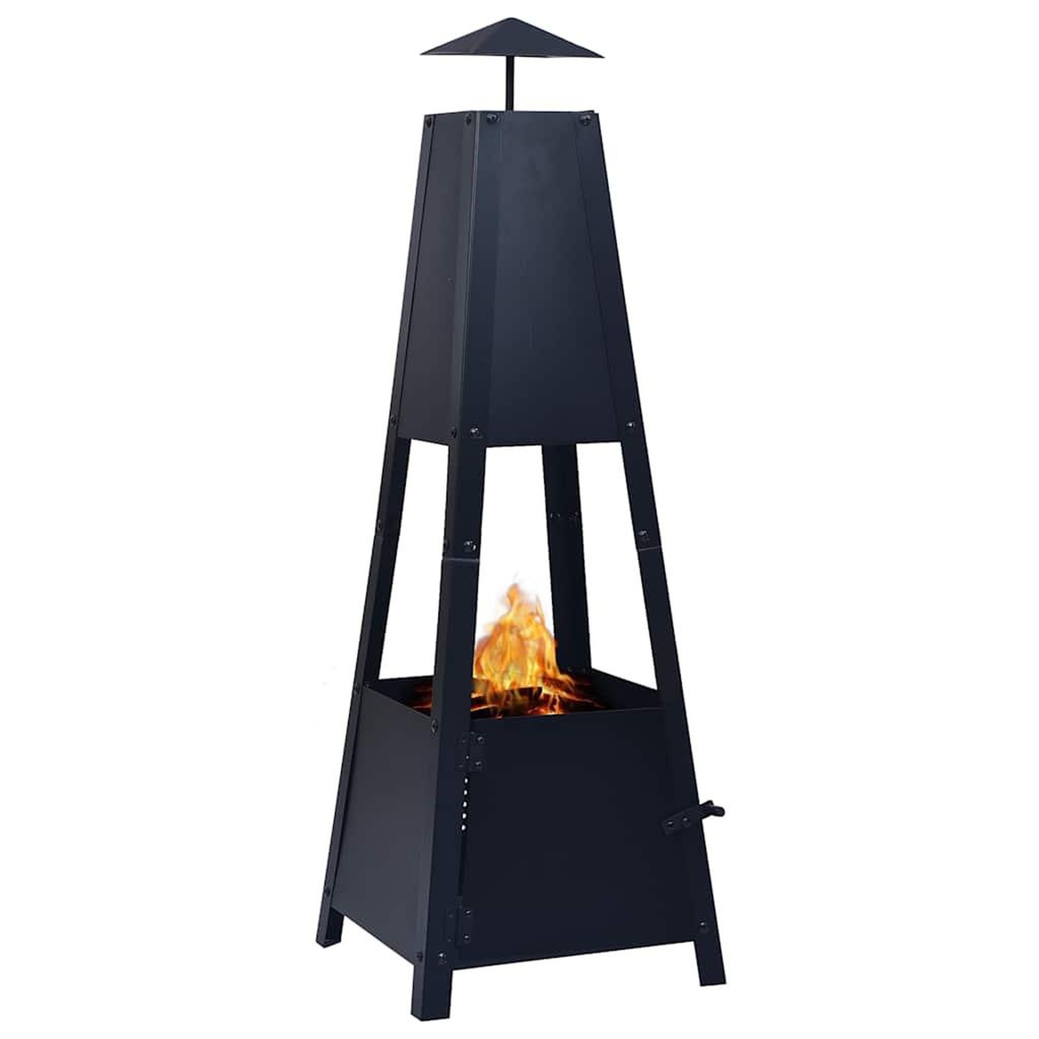 Voir la diapositive 2 : VIDAXL Foyer Noir 35x35x99 cm Acier