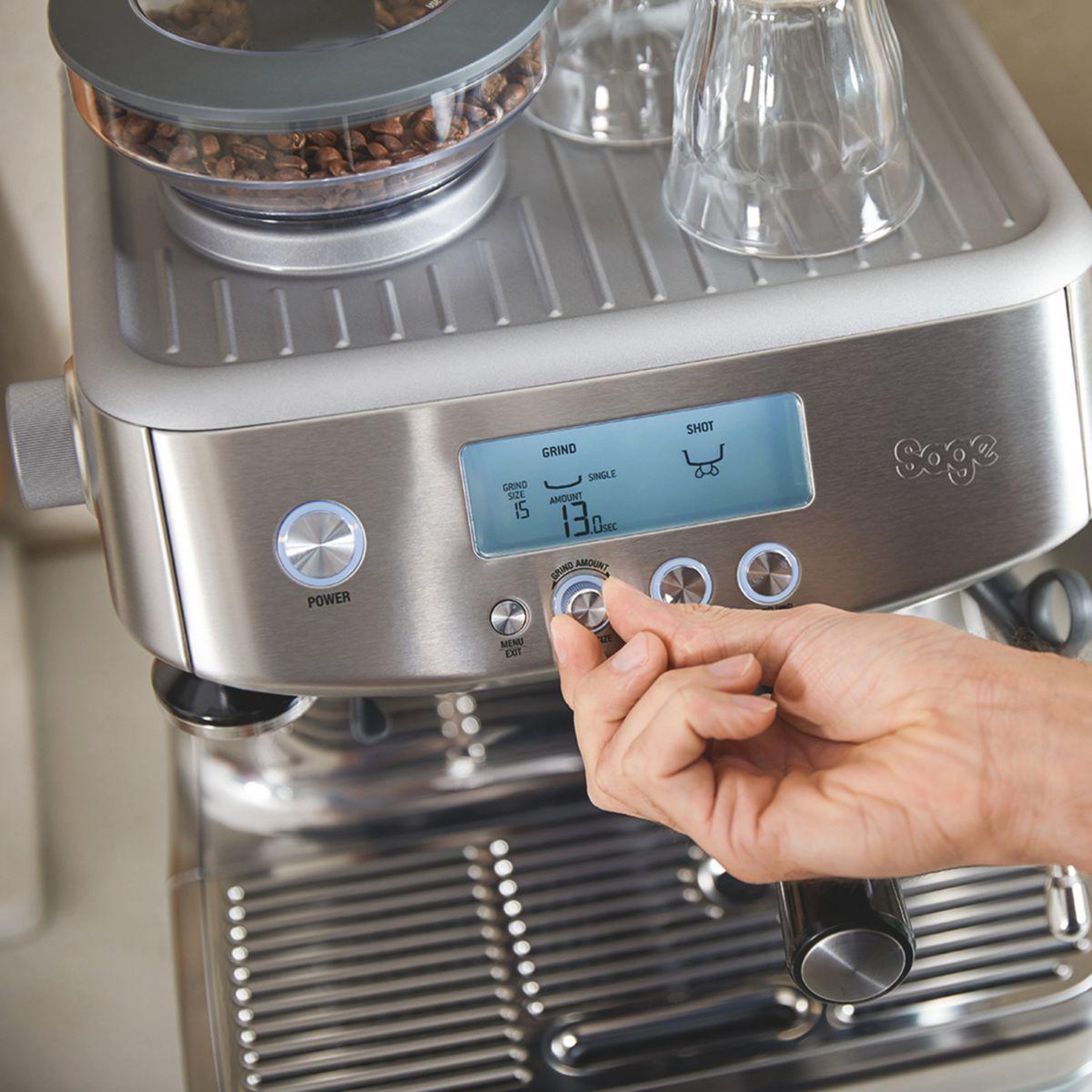 Voir la diapositive 4 : SAGE APPLIANCES Expresso broyeur barista pro