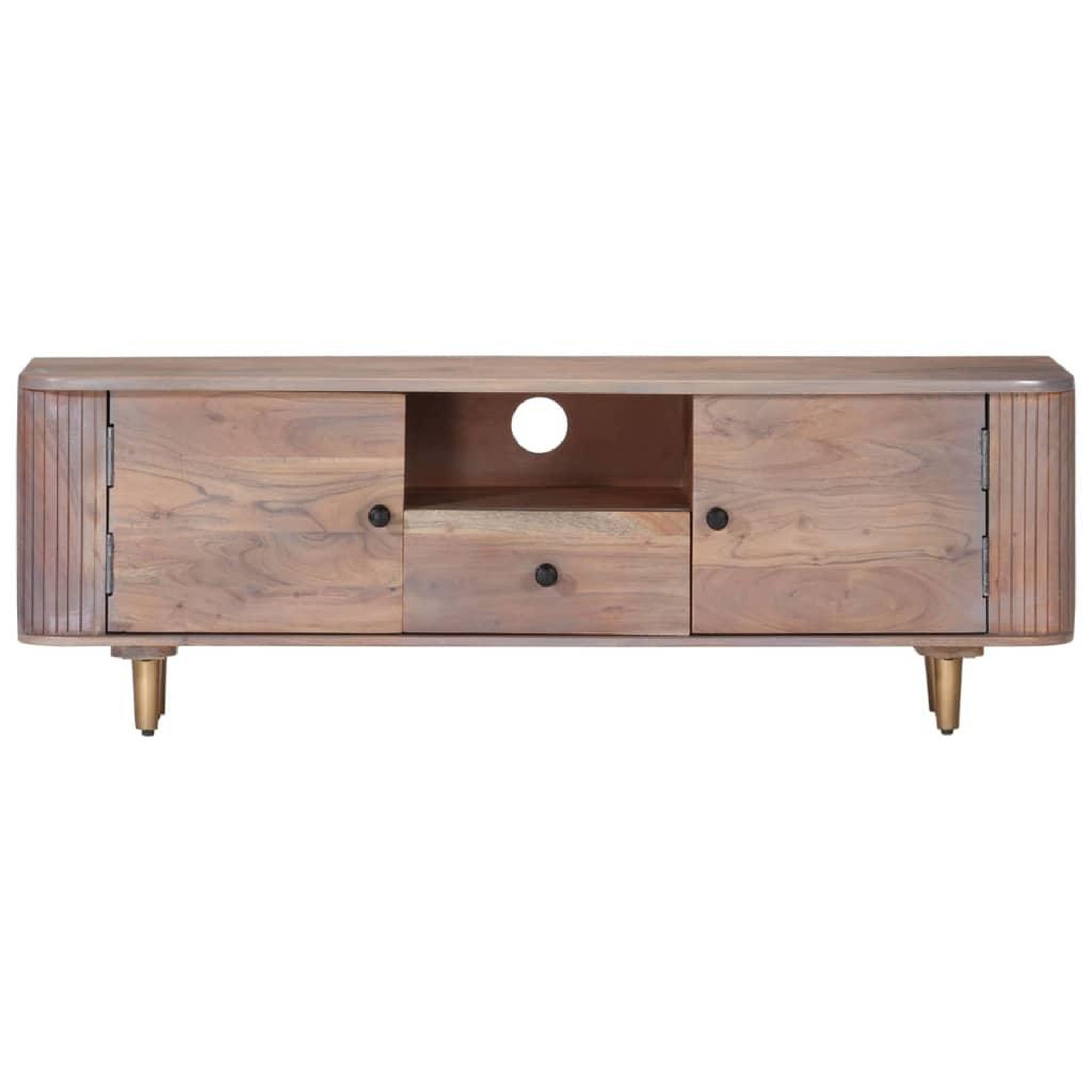 Voir la diapositive 3 : VIDAXL Meuble tv 118x30x40 cm bois d'acacia massif