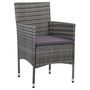 Voir la diapositive 4 : VIDAXL Ensemble de salle a manger de jardin 3 pcs Gris