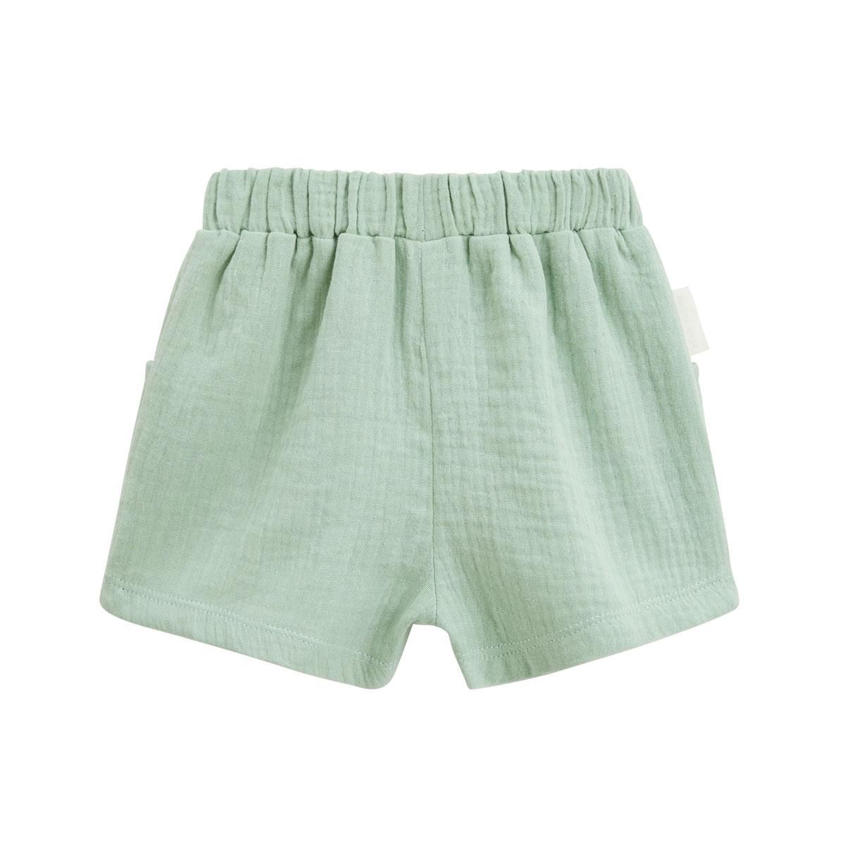 Petit Béguin Ensemble bébé t-shirt et short en gaze de coton Frimousse