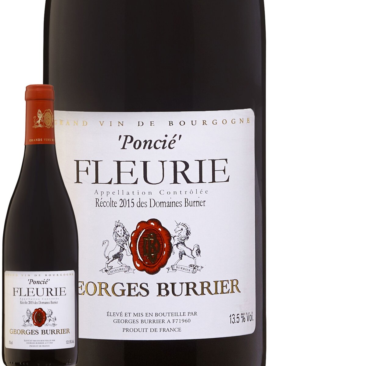 Poncié Domaines Burrier Fleurie Rouge 2015