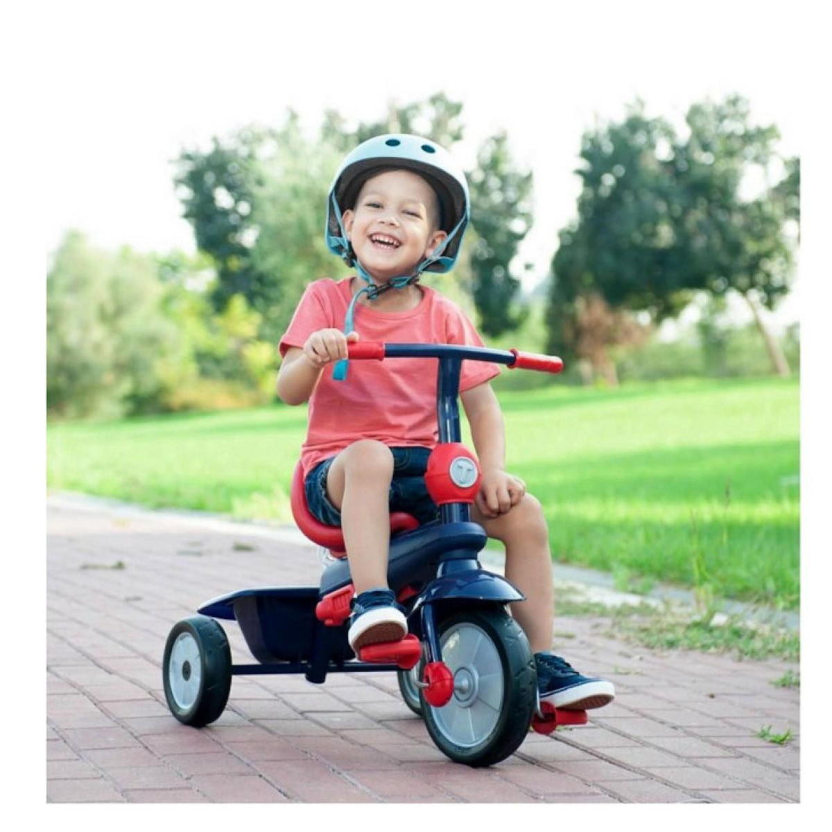 SMARTRIKE Tricycle  Swirl bleu rouge