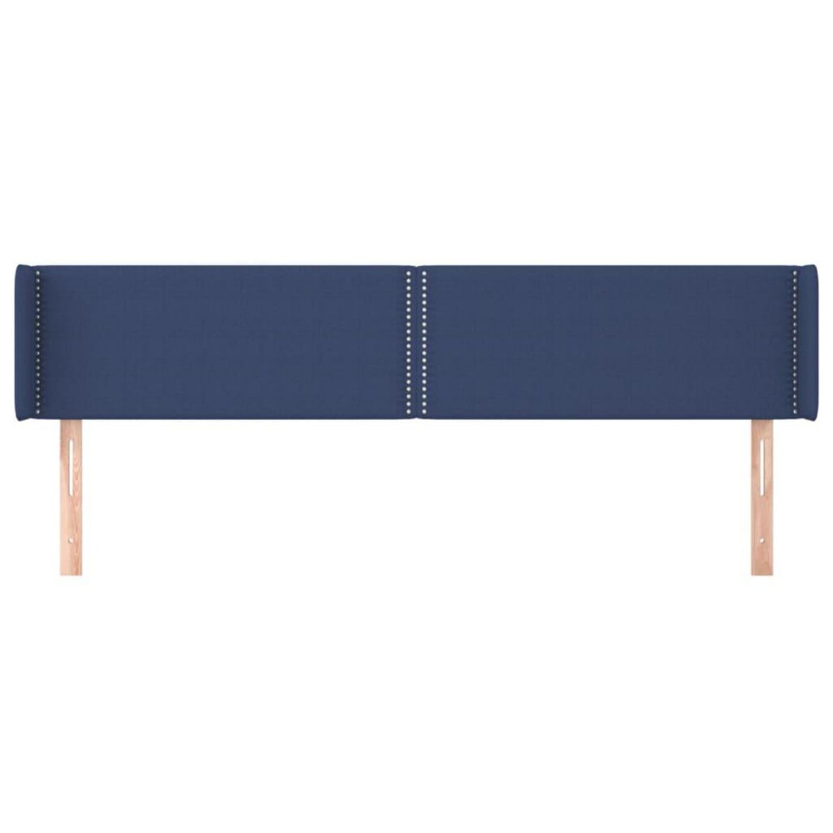 VIDAXL Tete de lit avec oreilles Bleu 203x16x78/88 cm Tissu
