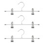 Voir la diapositive 2 : FIVE Lot de 3 Cintres en Métal  Pinces  30cm Gris