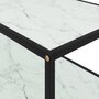 VIDAXL Table basse Blanc 100x50x35 cm Verre trempe