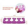 Voir la diapositive 3 : VIVEZEN Lot de 5 paires de séparateurs d'orteils en silicone